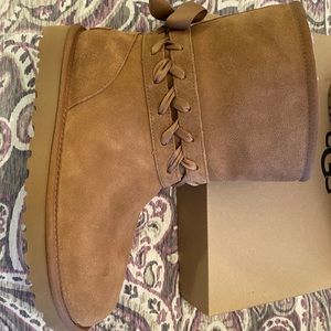 Ugg  Short lace boots size 9-new